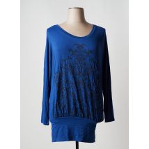 RENDEZ-VOUS - Tunique manches longues bleu en viscose - Femme - Taille 40 - Modz