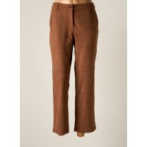 OLSEN - Pantalon droit marron en polyester pour femme - Taille 38 - Modz