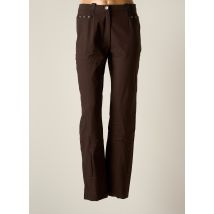 CHRISTINE LAURE - Pantalon droit marron en viscose pour femme - Taille 38 - Modz