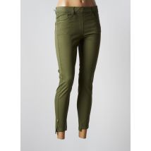 EAST DRIVE - Pantalon slim vert en coton - Femme - Taille 36 - Modz