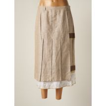 LEWINGER - Jupe longue marron en lin - Femme - Taille 42 - Modz
