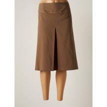 LEWINGER - Jupe mi-longue marron en coton - Femme - Taille 50 - Modz