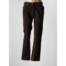 PERSPECTIVES - Pantalon droit marron en coton - Femme - Taille 38 - Modz