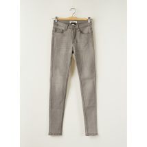 NINA CARTER - Jeans coupe slim gris en coton - Femme - Taille 36 - Modz
