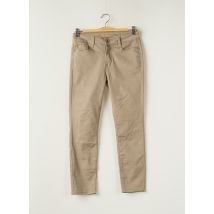 KY CREATION - Pantalon slim beige en coton - Femme - Taille 34 - Modz