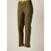 KITANA - Pantalon slim vert en coton - Femme - Taille 48 - Modz
