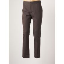 AZZARO - Pantalon droit marron en polyester - Homme - Taille 40 - Modz