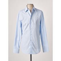 EMPORIO ARMANI - Chemise manches longues bleu en coton - Homme - Taille XS - Modz