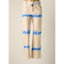 LAAGAM - Pantalon droit beige en coton pour femme - Taille 38 - Modz