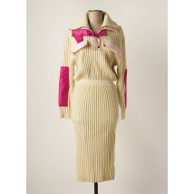 VICTORIO & LUCCHINO - Robe mi-longue beige en viscose - Femme - Taille 36 - Modz