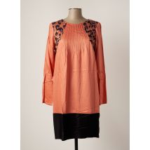TRUSSARDI JEANS - Robe mi-longue orange en viscose - Femme - Taille 40 - Modz