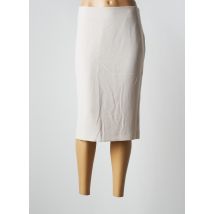 ELENA MIRO - Jupe mi-longue beige en acetate - Femme - Taille 44 - Modz