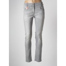ZERRES - Jeans coupe slim gris en coton pour femme - Taille 36 - Modz