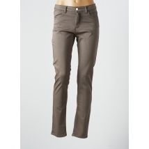 FABER - Pantalon slim marron en coton - Femme - Taille 36 - Modz