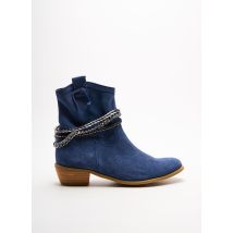 MAM'ZELLE - Bottines/Boots bleu en cuir pour femme - Taille 38 - Modz
