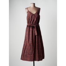LA FEE MARABOUTEE - Robe mi-longue marron en coton - Femme - Taille 42 - Modz