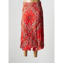 LA FEE MARABOUTEE - Jupe longue orange en viscose - Femme - Taille 38 - Modz