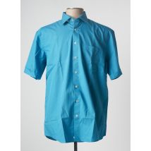 SEIDEN STICKER - Chemise manches courtes bleu en coton pour homme - Taille L - Modz