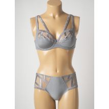 LOUISA BRACQ - Ensemble lingerie gris en polyamide pour femme - Taille 85C M - Modz