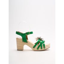 CHICOSOLEIL - Sandales/Nu pieds vert en cuir pour femme - Taille 37 - Modz