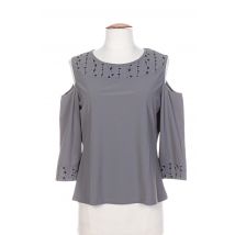 MALOKA - T-shirt gris en polyester - Femme - Taille 38 - Modz