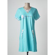 ROSE POMME - Chemise de nuit bleu en coton - Femme - Taille 38 - Modz