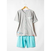 ROSE POMME - Pyjashort gris en coton pour homme - Taille 44 - Modz