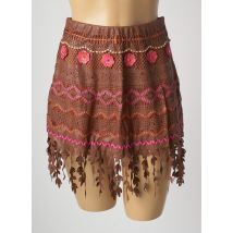 PIN UP - Jupe courte marron en polyester - Femme - Taille 38 - Modz