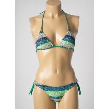 PIN UP - Maillot de bain 2 pièces vert en polyamide - Femme - Taille 34 - Modz