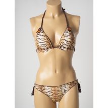 PIN UP - Maillot de bain 2 pièces marron en polyester - Femme - Taille 36 - Modz