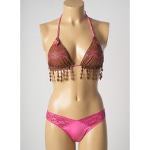 PIN UP - Maillot de bain 2 pièces rose en polyester - Femme - Taille 38 - Modz