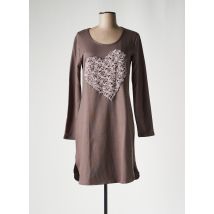 ANTIGEL - Chemise de nuit gris en coton - Femme - Taille 38 - Modz