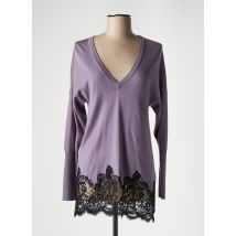 MARJOLAINE - Pull violet en soie - Femme - Taille 34 - Modz