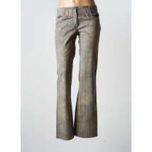 CLAUDIA GIL - Pantalon droit gris en coton - Femme - Taille 38 - Modz