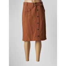 COPENHAGEN - Jupe mi-longue marron en lin - Femme - Taille 38 - Modz