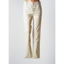 LAURENCE DOLIGE - Pantalon droit beige en coton - Femme - Taille 42 - Modz