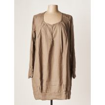 POMANDERE - Robe courte marron en coton - Femme - Taille 40 - Modz