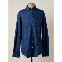 FYNCH-HATTON - Chemise manches longues bleu en coton pour homme - Taille M - Modz