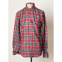 BLUSALINA - Chemise manches longues rouge en coton - Homme - Taille M - Modz