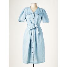 NUMPH - Robe mi-longue bleu en coton pour femme - Taille 40 - Modz