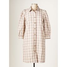 KAFFE - Robe mi-longue beige en polyester - Femme - Taille 36 - Modz