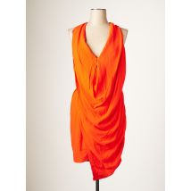 GEORGIA MORGAN - Robe mi-longue orange en viscose - Femme - Taille 34 - Modz