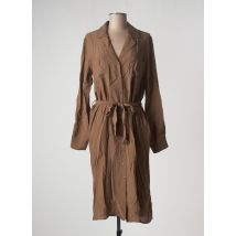 OBJECT - Robe mi-longue marron en viscose - Femme - Taille 38 - Modz