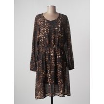 ICHI - Robe mi-longue marron en polyester - Femme - Taille 38 - Modz