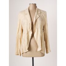 MADE IN ITALY - Blazer beige en lin - Femme - Taille TU - Modz