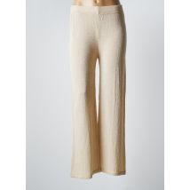 MADE IN ITALY - Pantalon droit beige en viscose - Femme - Taille TU - Modz