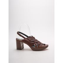FRU.IT - Sandales/Nu pieds marron en cuir pour femme - Taille 38 - Modz