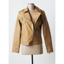 GARCIA - Veste simili cuir beige en polyester - Femme - Taille 34 - Modz
