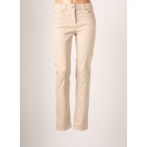 ANNA MONTANA - Pantalon slim beige en coton - Femme - Taille 48 - Modz