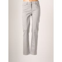 ANNA MONTANA - Pantalon droit gris en coton - Femme - Taille 42 - Modz